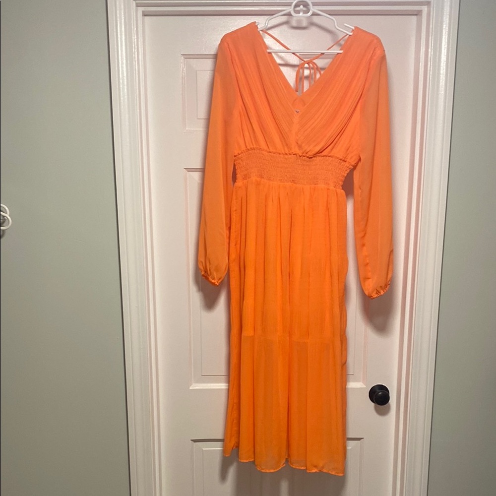 Steve Madden Vibrant Orange Maxi Dress